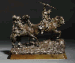 A bronze group of two horsemen