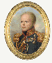 Grand Duke Constantin Pavlovich (1778-1831), in general's uniform, red-piped black coat, gold-embroidered red collar, gold aiguillette and epaulettes, wearing the breast-star of the Imperial Russian Order of St. Andrew, the jewel and breast-star of St. George (2nd class), the Order of St. Vladimir, the Austrian Order of Maria Theresa, the Prussian Iron Cross, the Württemberg Military Merit (Knight class), the Bavarian Military Order of Max-Joseph, and medals including the 1812 Campaign; sky background