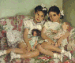 Portrait of two young girls with dolls
