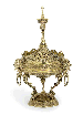 A VICTORIAN SILVER PASTILLE BURNER AND COVER