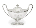 A GEORGE III SILVER SOUP TUREEN AND COVER