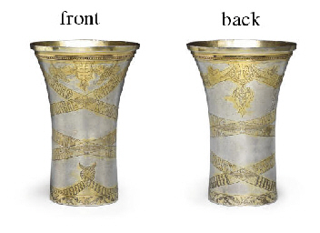 A RARE AND IMPORTANT PARCEL-GILT SILVER BEAKER MADE IN THE GRAND DUCHY OF LITHUANIA 