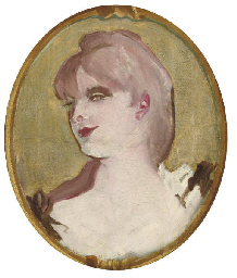 Portrait de femme (Médaillon pour la décoration du salon de la Maison de la rue d'Amboise, Paris) 