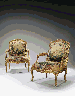 PAIRE DE FAUTEUILS A LA REINE A CHASSIS D'EPOQUE LOUIS XV