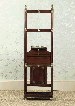 A LATE VICTORIAN BRASS-MOUNTED MAHOGANY HALL STAND