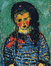 Mädchen mit roter Schleife