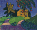 Gelbes Haus mit Apfelbaum (recto); Landschaft (verso)