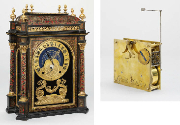 religieuse d'une rare louis xiv boullework, ébène et bronze doré Pendule astronomique remarquable et
