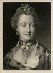 A Fashionable Lady, with a Pearl Necklace and Pearl Diadem Supporting a Scroll and Spray of Flowers, from Life-sized Heads, second series