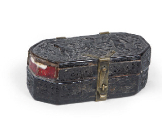AN ITALIAN 'CUIR CISELE' CASKET  