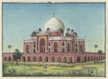 A COLLECTION OF NINE WATERCOLOUR PAINTINGS OF MONUMENTS AND ...