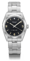 Rolex. An extremely rare stainless steel water-resistant wristwatch with sweep centre seconds and bracelet 