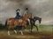 Thomas Tertius Paget and his wife, Geraldine McCausland, riding on Satan and Jessica in Bradgate Park, Leicestershire 