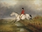 A master of the Royal Buckhounds on a grey hunter  