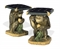 A PAIR OF MINTON MAJOLICA MONKEY GARDEN SEATS