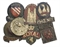 A COLLECTION OF SIX TIN OR COPPER FIREMARKS  