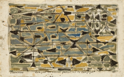 Etude pour 'Les oiseaux passent sur la campagne'  