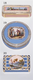 A SWISS ENAMELLED GOLD SNUFF-BOX