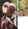 Man with red bird (recto); Mask (verso)