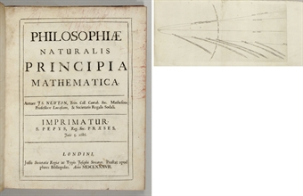 NEWTON, Sir Isaac. Philosophiae Naturalis Principia Mathematica. Edited by Edmond Halley (1656-1743). London: Joseph Streater for the Royal Society [at the expense of Edmond Halley], to be sold by various booksellers, 1687.