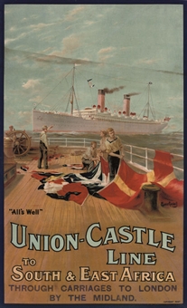 union castle line south africa east posters