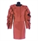 A ROBERTO CAPUCCI RED SILK 'PETAL APPLIQUÉ' SUIT ENSEMBLE,  