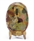 A PAPIER MACHE DOME TOP TABLE CABINET,  