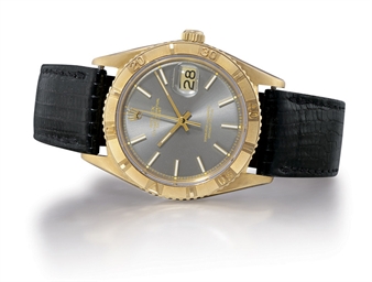 ROLEX, DATEJUST THUNDERBIRD REF. 1625  18K GOLD SELF-WINDING WRISTWATCH WITH SWEEP SECONDS AND DATE DISPLAY 