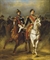 Louis-Philippe et le duc d'Orléans devant le château de Versailles