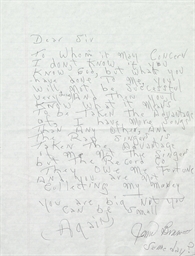 Handwritten Letter  