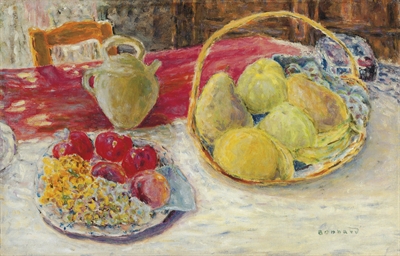 Nature morte aux fruits dans le soleil  