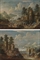 A river landscape with a tower and a watermill; and A river landscape with a village