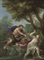 A wooded river landscape with Jupiter chasing a river nymph