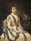 Portrait of a lady, seated, holding a fan  