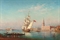 Gondolas and trading vessels before the Doge's Palace, Venice