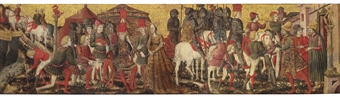 A cassone panel: The Continence of Scipio  