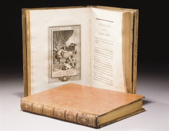 [GRECS ET LATINS] -- Réunion d'environ 89 volumes dont: PLUTARQUE. Les Vies des hommes illustres. Paris: An X. 24 volumes in-8, veau raciné de l'époque, dos lisses ornés. --LUCIEN DE SAMOSATE. Opera... Amsterdam: 1743. 4 volumes in-4, maroquin olive à long grain du XIX<V>e siècle. De la bibliothèque Joseph Neeld (ex-libris). --HOMÈRE. Oeuvres complètes. Paris: Didot l'aîné, 1787. 4 volumes in-4, veau moucheté de l'époque, dos à nerfs. --Et de nombreux autres volumes (Cicéron, Polybe, etc.). Lot vendu en l'état. 	 (89)