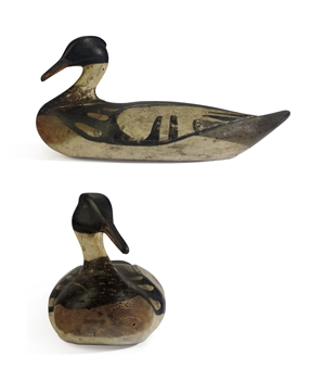 AN EXTREMELY RARE MONHEGAN ISLAND STYLE REDBREASTED MERGANSER DRAKE  