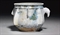 A TELL MINIS LUSTRE PAINTED TURQUOISE GLAZED POTTERY MORTAR  