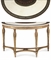 A GEORGE III GILTWOOD, GILT-COMPOSITION AND POLYCHROME-PAINTED MARBLE SIDE TABLE