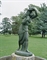 A FRENCH CAST-IRON GROUP OF A BACCHANTE AND FAUN  