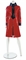 PIERRE CARDIN (B.1922) A 'COSSACK' INSPIRED RED VINYL COAT 