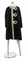 PIERRE CARDIN (B.1922) A BLACK WOOL BELL SHAPED COAT 