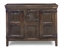 A GERMAN OAK LINENFOLD CUPBOARD  