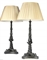 A PAIR OF WILLIAM IV BRONZE OIL-LAMP BASES