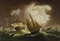 The Royal Navy armed cutter Entreprenante shadowing the remnants of the Franco-Spanish fleet as it runs into Cadiz after the disastrous defeat at Trafalgar
