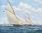 The America's Cup, October, 1893, an upwind leg: Vigilant versus Valkyrie II 