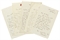RUSKIN, John (1819-1900). Five autograph letters signed ('J. Ruskin') to George Reid, Herne Hill, Brantwood and Corpus Christi, Oxford, 'Friday 14th', 11 - 28 March [n.y.] and 23 December 1869, together 7½ pages, 8vo (slight wear to one letter with loss, affecting signature).