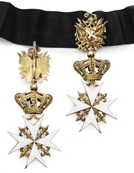 A metal gilt and enamel cross of the order of St. John of Jerusalem, first class
