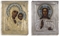 A PAIR OF WEDDING ICONS SHOWING THE KAZANSKAYA AND CHRIST PANTOKRATOR  